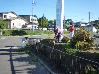 秋祭り前除草作業の様子その2